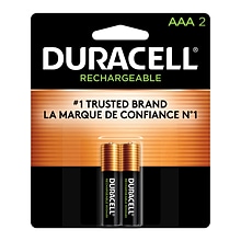 Duracell Rechargeable AAA NiMH Batteries, 2/Pack (DC NL AAA2BCD)
