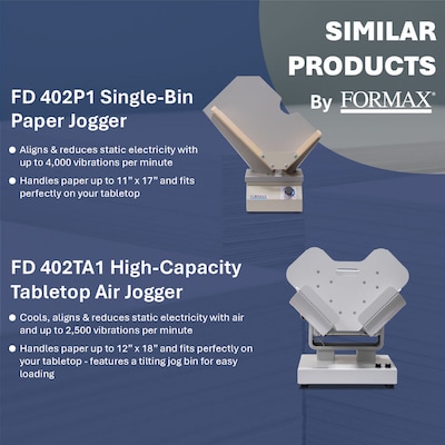 Formax High-Capacity Paper Joggers, 940 Sheets (FD404A1)