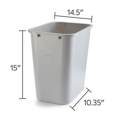 Coastwide Professional™ Indoor Trash Can Without Lid, Gray Soft Molded Plastic, 7 Gallon (CW56431)