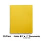 Staples Smooth 2-Pocket Paper Folder with Fasteners, Yellow, 25/Box (50779/27546-CC)