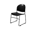 NPS Commercialine 850 Series Ultra Compact Stack Chair, Black, 12 Pack (850-CL/12)