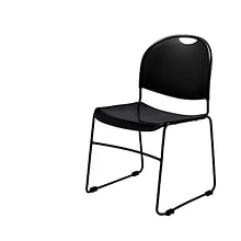 NPS Commercialine 850 Series Ultra Compact Stack Chair, Black, 12 Pack (850-CL/12)