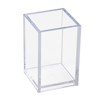 Mind Reader Plastic Pen Cup Holder, Clear (ACPEN-CLR)