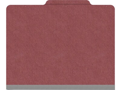 Medical Arts Press Pressboard Classification Folder, 2 Dividers, 2" Expansion, Letter Size, Dark Red, 10/Box