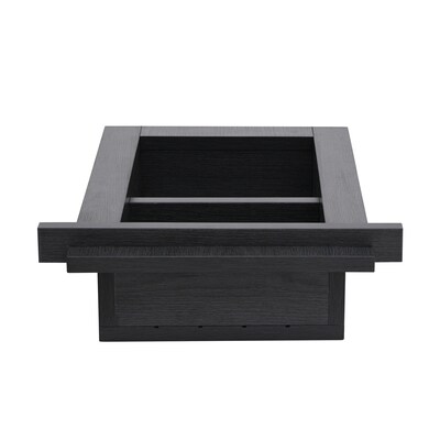 AdirHome Wood Bathroom Recessed Wall Shelf, 18" x 14.37" x 4.8", Black, 2/Pack (515-01-BLK-2PK)