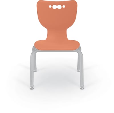 MooreCo 12" Hierarchy Student Chair with 4 Legs, Cayenne/Platinum Base (703673563079)