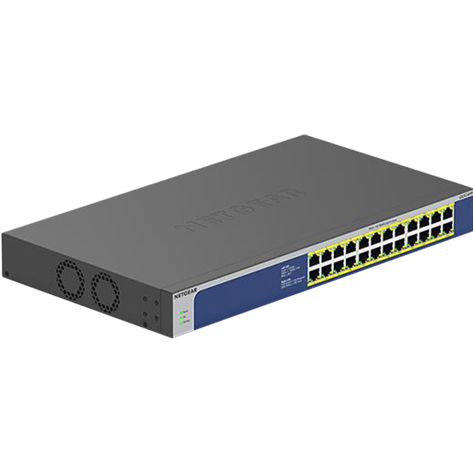 Netgear 24-Port Gigabit Ethernet High-Power PoE+ Unmanaged Switch, Gray (GS524PP-100NAS)