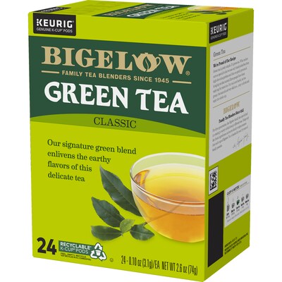 Bigelow Classic Green Tea, 0.10 oz. Keurig® K-Cup® Pods, 24/Box (6085)