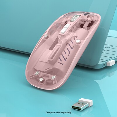 SaharaCase Glacier Wireless Ergonomic Laser Mouse, Pink (KB60)