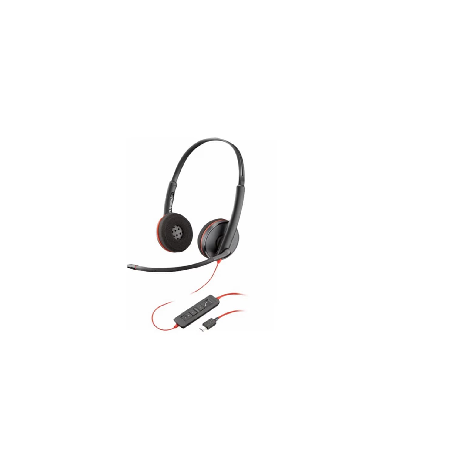 Poly Blackwire C3220 Headset Wired Noise Canceling Headset, Black (8M3U6AA#ABA)