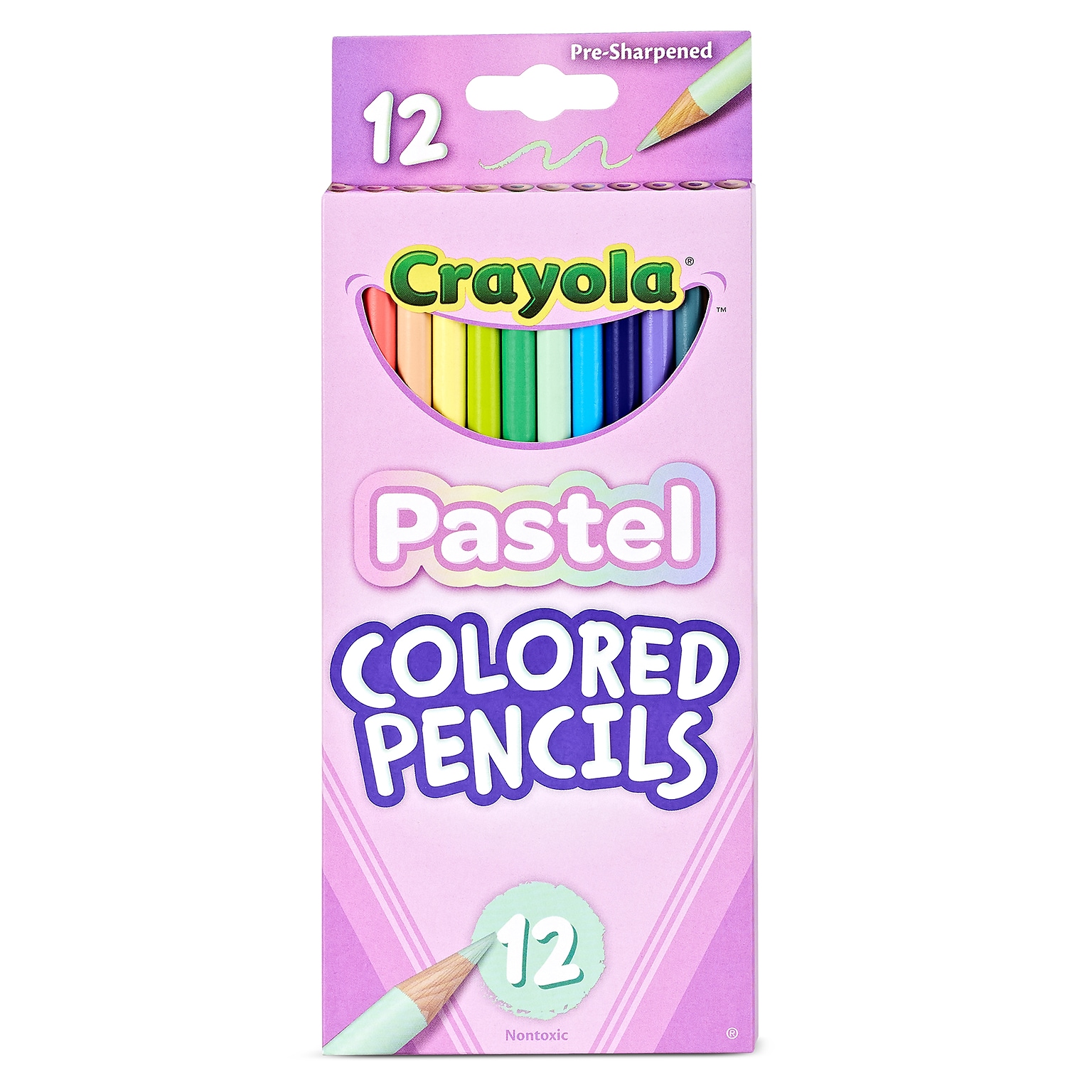 Crayola Pastel Kids Colored Pencils, Multicolored, 12/Pack (BIN682030)