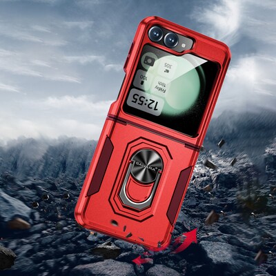 SaharaCase Raider Phone Case for Samsung Galaxy Z Flip6, Shock Absorbing, Viper Red (CP00590)