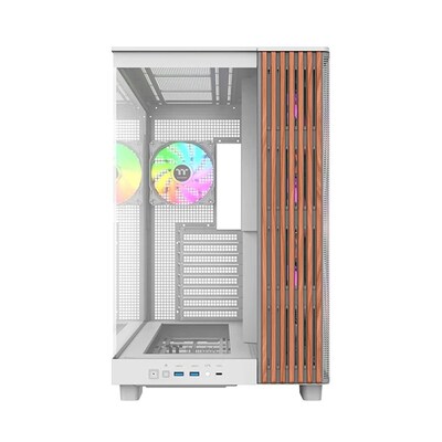 Thermaltake View 380 XL WS ARGB ATX Mid-Tower Computer Case, Snow (CA-11E-00M6WN-WS)