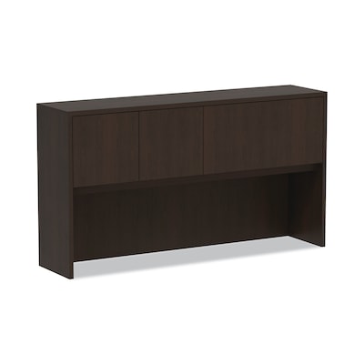 Alera Valencia Series Hutch With Doors, 64 3/4w X 15d X 35 1/2h, Espresso