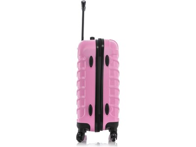 InUSA Endurance 20" Hardside Carry-On Suitcase, 4-Wheeled Spinner, TSA Checkpoint Friendly, Pink (IUEND00S-PNK)