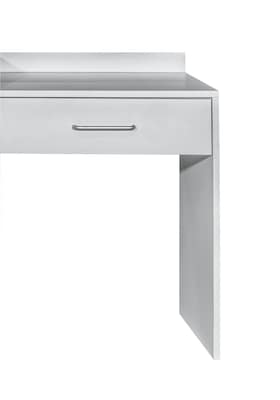 Viva Comfort 36'' H x 42" W Exam Room Medical Cabinet with 24" W Right Side Desk, 2 Doors, 3 Drawers, Gray (90242-NS-GRY-AO)