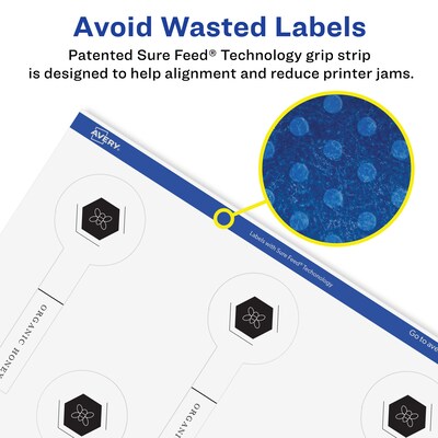 Avery Laser/Inkjet Multipurpose Labels, 4" x ", Glossy Clear, 800/Box (94116)