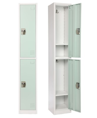 AdirOffice 72 2-Tier Misty Green Storage Locker (ADI629-202-MGRN)