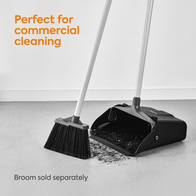 Coastwide Professional™ Heavy Duty 29.4" Plastic Upright Dustpans, Black (CW62116)