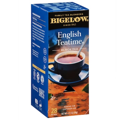 Bigelow English Teatime Black Tea Bags, 2.11 oz., 28/Box (RCB003451)