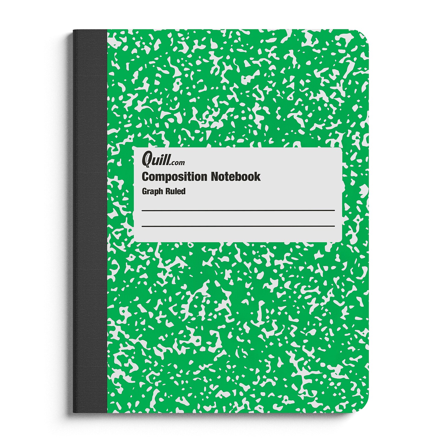 Quill Brand® Composition Notebook, 7.5 x 9.75, Graph Ruled, 80 Sheets, Green/White (TR55068)