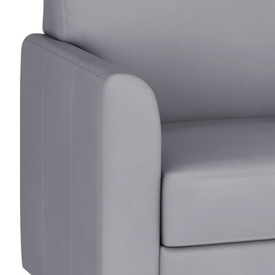 Flash Furniture Hercules Diplomat LeatherSoft Loveseat, Gray/Chrome Legs (BT8272GYCHR)