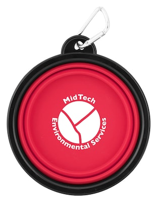 Custom Collapsible Silicone Pet Bowl With Carabiner