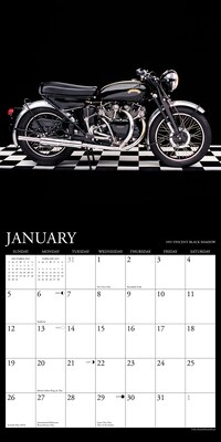 2025 Willow Creek Classic Motorcycles 12" x 12" Monthly Wall Calendar (42434)