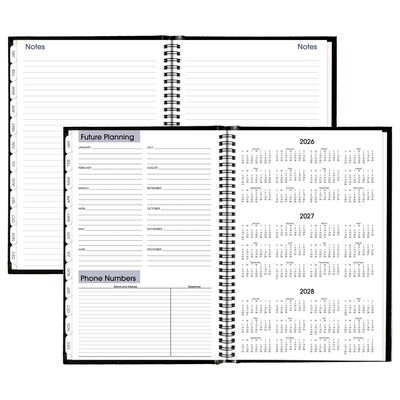 2027 AT-A-GLANCE DayMinder 8" x 11.75" Monthly Planner, Faux Leather Cover, Black (G470H-00-27)