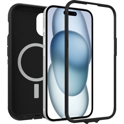 OtterBox Defender XT MagSafe Rugged Case for iPhone 15/14/13, Shock Absorbing, Black (77-92970)