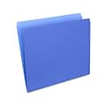 Quill Brand® File Folders, Straight-Cut, Letter Size, Blue, 100/Box (7409BE)