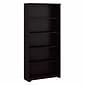 Bush Furniture Cabot 66"H 5-Shelf Bookcase with Adjustable Shelves, Espresso Oak (WC31866)