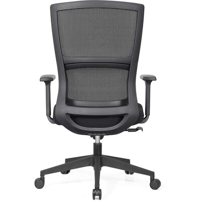 Lorell Ergonomic Fabric Mesh Swivel Executive Chair, Black (LLR81988)