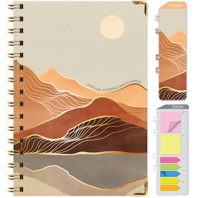 2025-2026 Global Printed Products Golden Desert 5.5 x 8 Academic Weekly & Monthly Planner, Paper C
