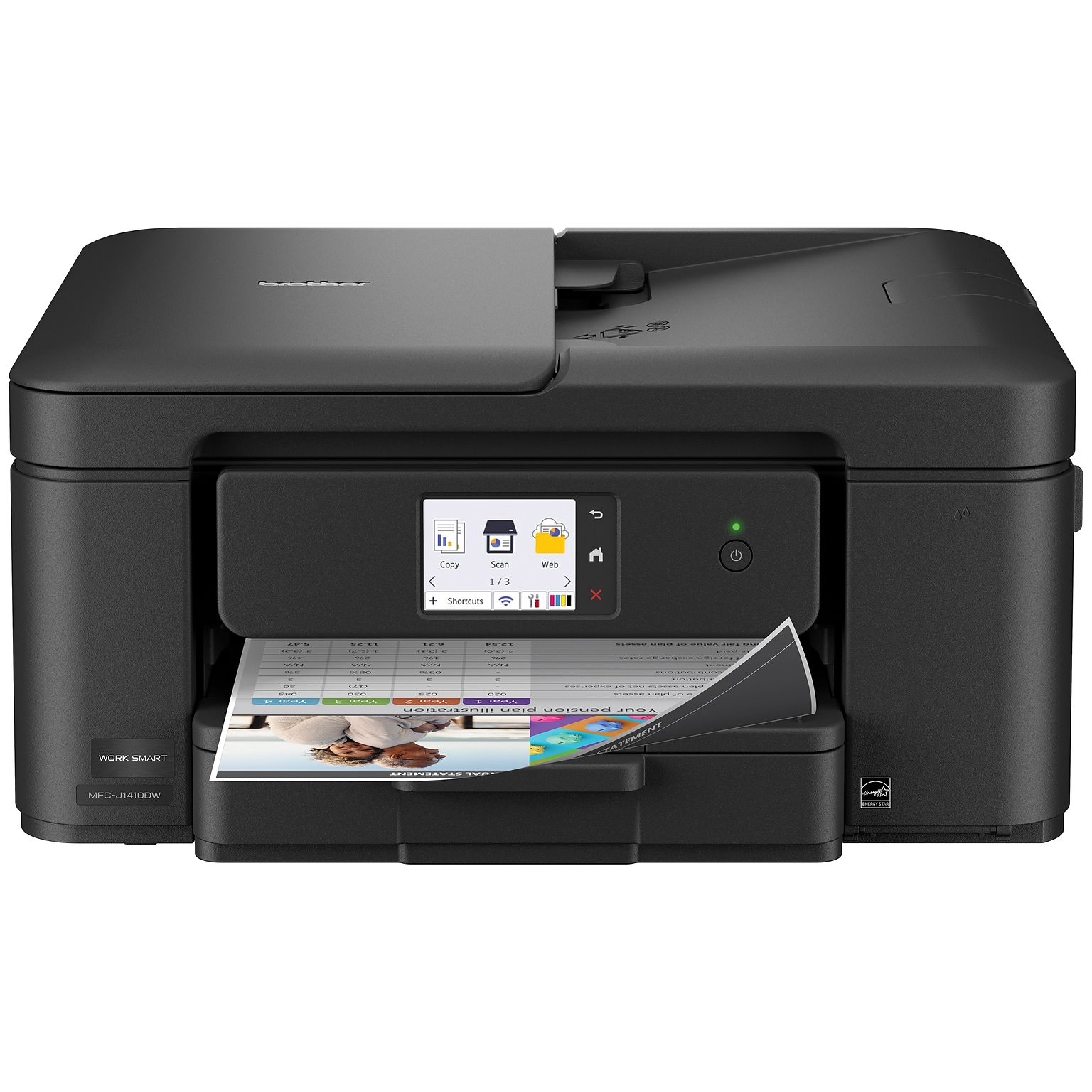 Brother Work Smart  MFC-J1410DW Wireless Color All-In-One Inkjet Printer, Best for Home Office