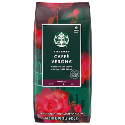 Starbucks Caffè Verona Beans Coffee, Dark Roast, 16 oz. (11017871)