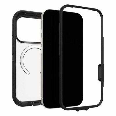 OtterBox Defender Series XT MagSafe Case for iPhone 17 Pro, Shock Absorbing, Dark Side Black (76-000102)
