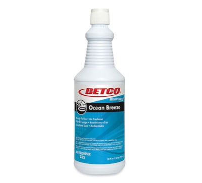 Betco BestScent Ocean Breeze RTU Deodorizer, Ocean Breeze Scent, 32 oz Spray Bottle, 12/Carton