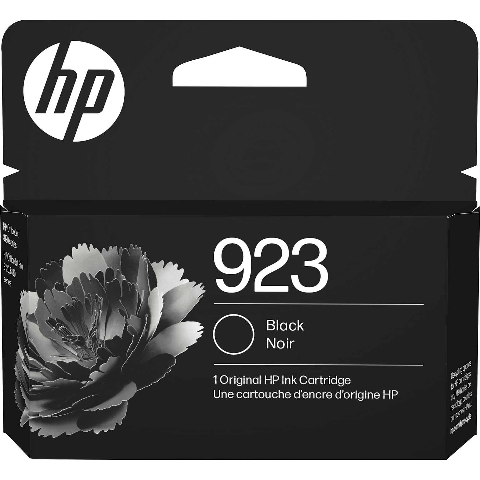 HP 923 Black Standard Yield Ink Cartridge, Prints Up to 500 Pages (4K0T3LN)