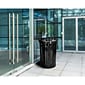 Alpine Industries Metal Commercial Indoor/Outdoor Trash Can, 38 Gallon, Black (479-38)