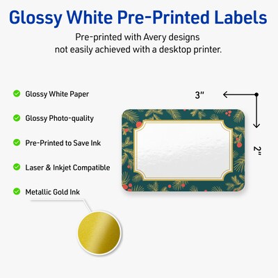 Avery Rectangle Multipurpose Labels, 2 x 3, White, 80/Pack (19479370498)