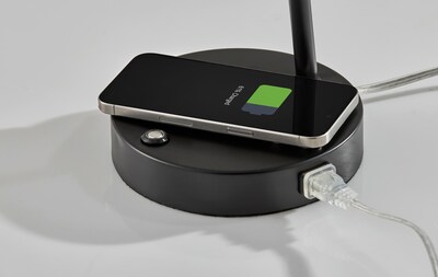 Adesso Dax LED Wireless Charging Desk Lamp, Black (2611-01)