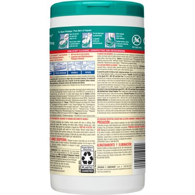 CloroxPro Disinfecting Wipes, Fresh Scent Scent, 75 Wipes/Container, 6/Carton (CLO15949CT)