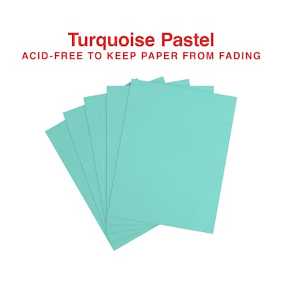 Staples Pastel Color Copy Paper, 20 lbs., 8.5" x 11", Turquoise, 500 Sheets/Ream