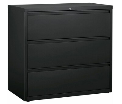 Quill Brand® 3-Drawer Lateral File Cabinet, Locking, Letter/Legal, Charcoal, 42W (26824D)