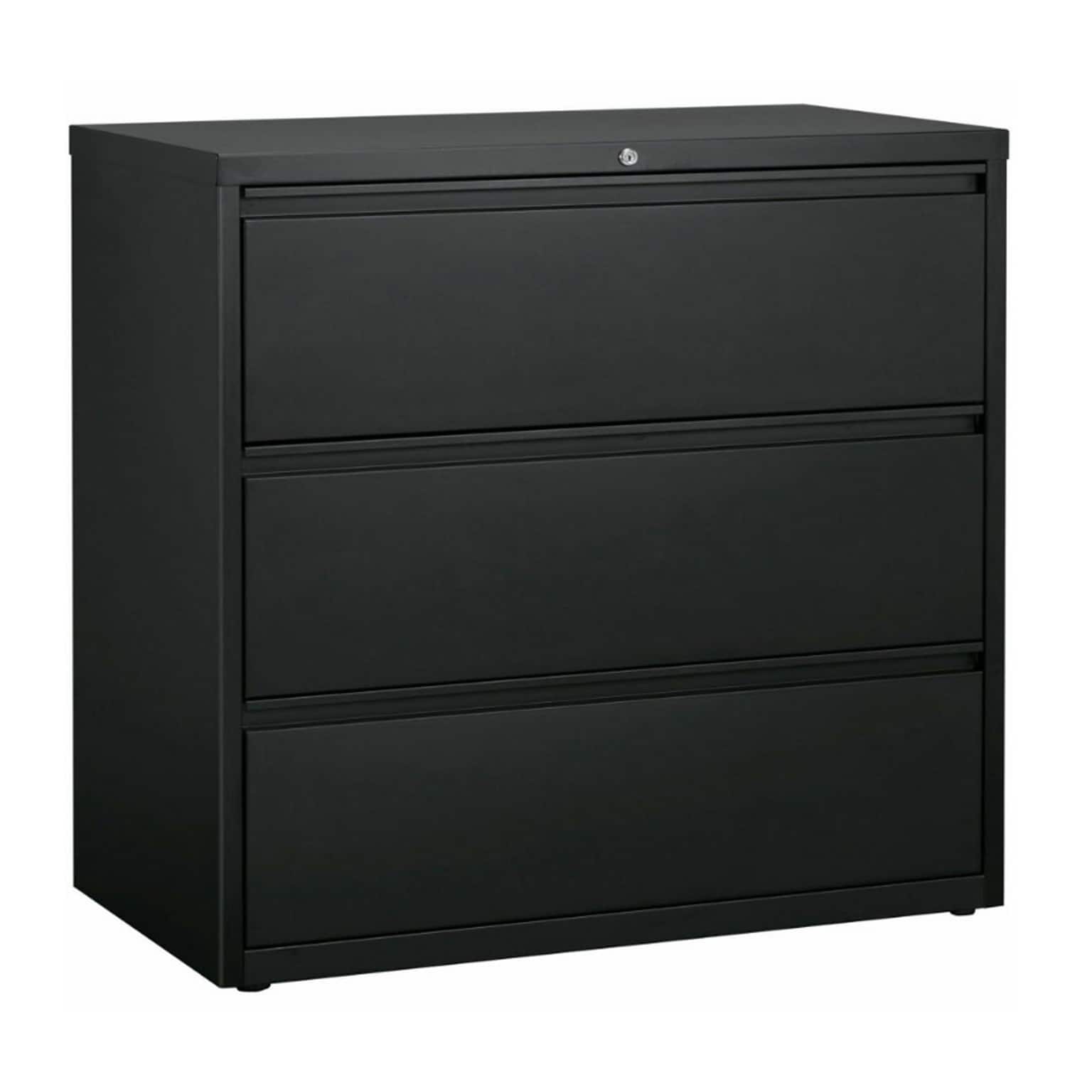 Quill Brand® 3-Drawer Lateral File Cabinet, Locking, Letter/Legal, Charcoal, 42W (26824D)