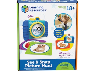 Learning Resources See & Snap Picture Hunt, Assorted Colors, 46 Pieces/Set (LER3062)