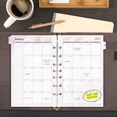 2027 AT-A-GLANCE 5.75" x 8.5" Monthly Planner Refill, Multicolor (061-685-27)