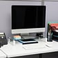 Mind Reader Contemporary Monitor Stand and Laptop Riser, Clear (GLASS-CLR)