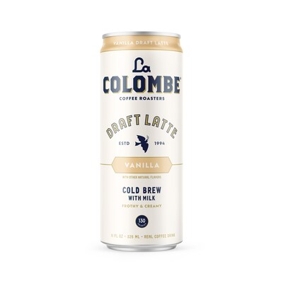 La Colombe Draft Vanilla Latte Caffeinated Cold Brew Coffee, Medium Roast, 9 Fl. Oz., 12/Carton (PPP